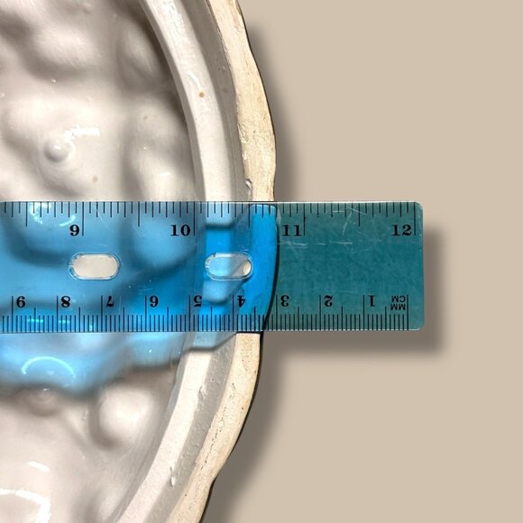 Vintage Ceramic Pie Dish Cherry Pie Design 10.5" Decorative Display & Baking Dis - Picture 7 of 16